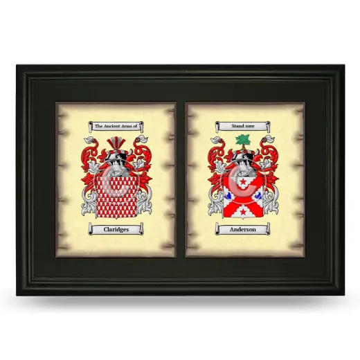 Double Coat of Arms Framed - Black