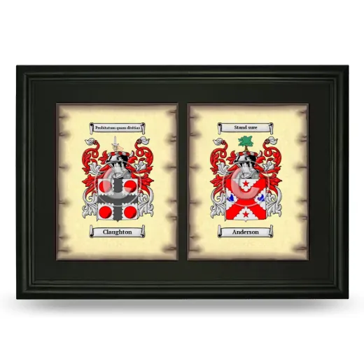 Double Coat of Arms Framed - Black