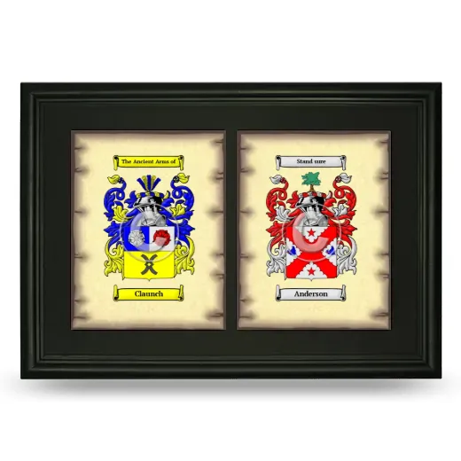 Double Coat of Arms Framed - Black