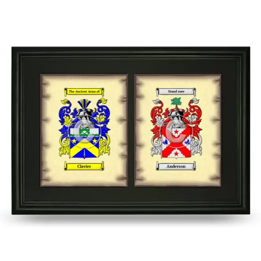 Double Coat of Arms Framed - Black
