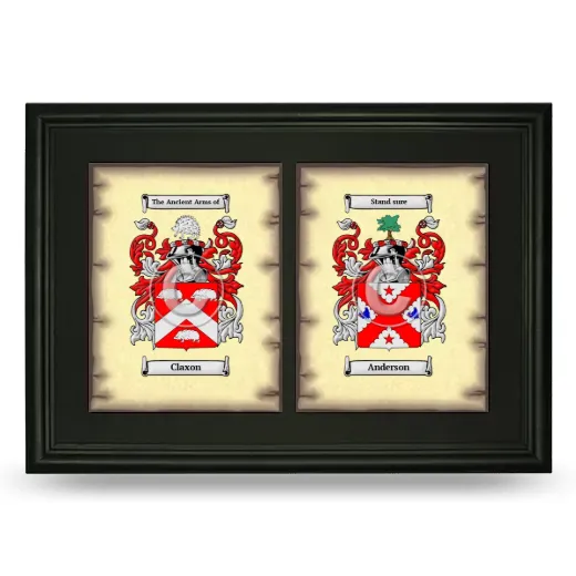 Double Coat of Arms Framed - Black