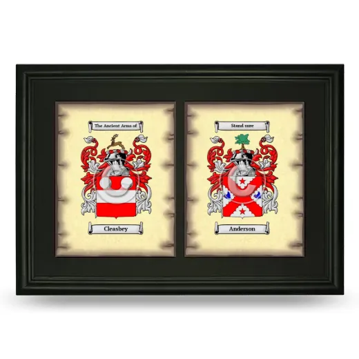 Double Coat of Arms Framed - Black