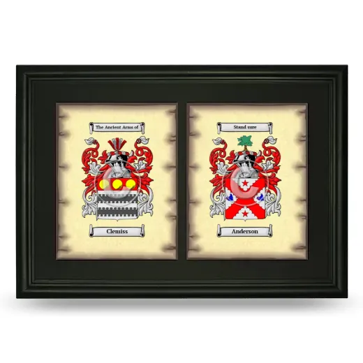 Double Coat of Arms Framed - Black