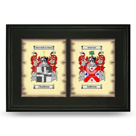 Double Coat of Arms Framed - Black