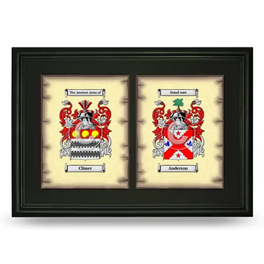 Double Coat of Arms Framed - Black