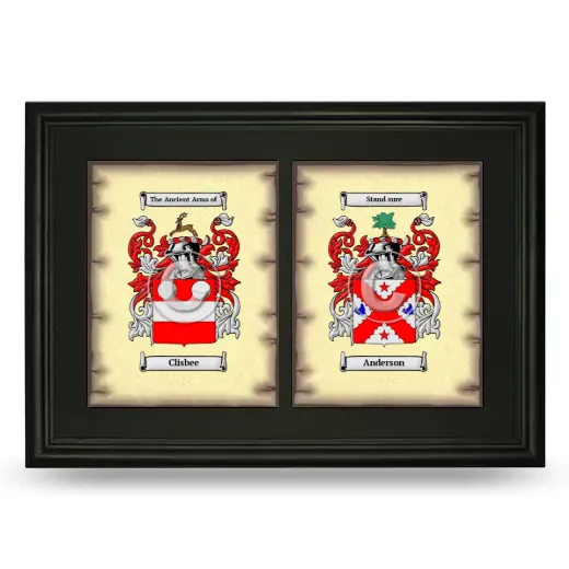 Double Coat of Arms Framed - Black