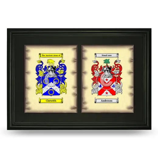 Double Coat of Arms Framed - Black