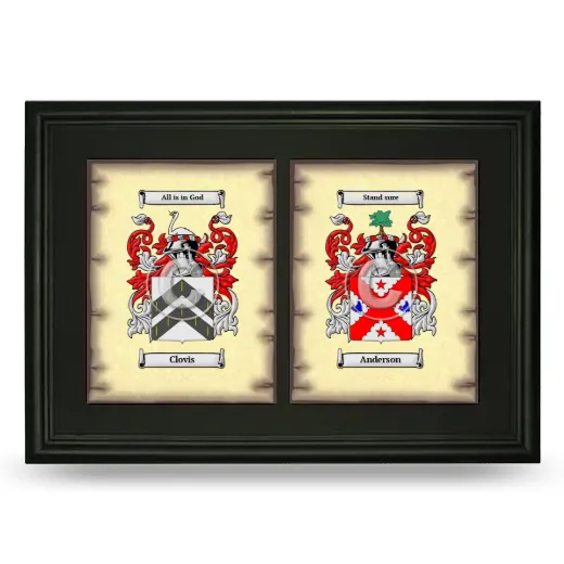 Double Coat of Arms Framed - Black