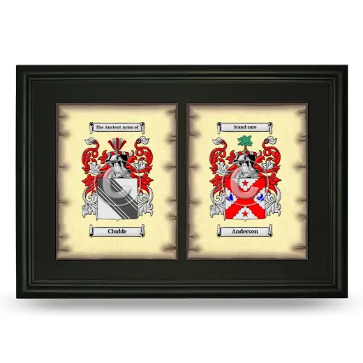 Double Coat of Arms Framed - Black