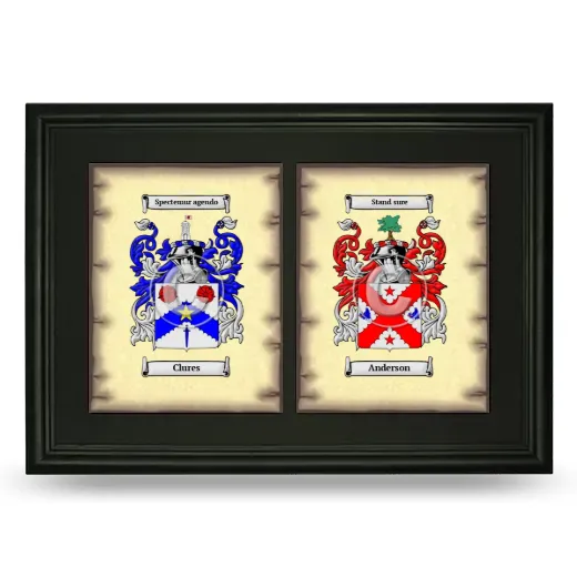 Double Coat of Arms Framed - Black