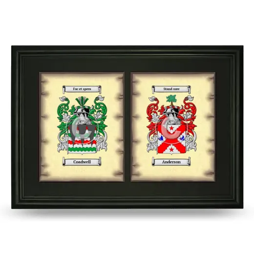 Double Coat of Arms Framed - Black