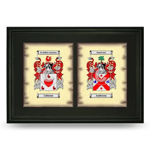 Double Coat of Arms Framed - Black