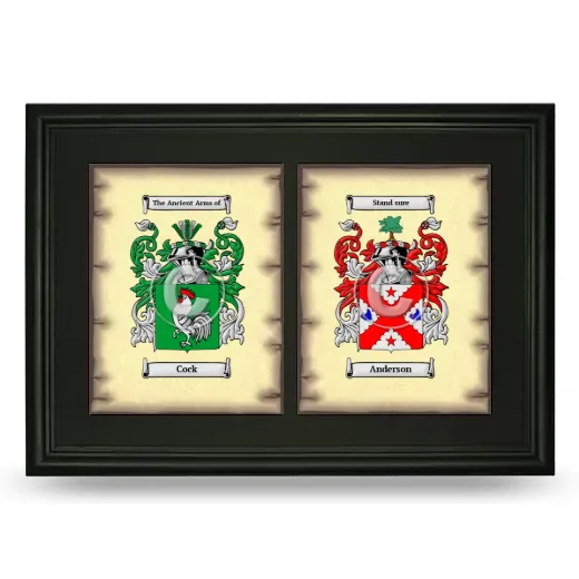 Double Coat of Arms Framed - Black