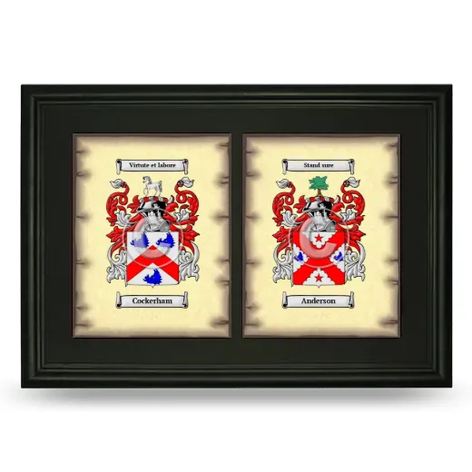Double Coat of Arms Framed - Black
