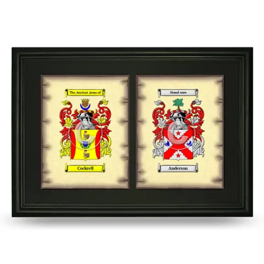 Double Coat of Arms Framed - Black