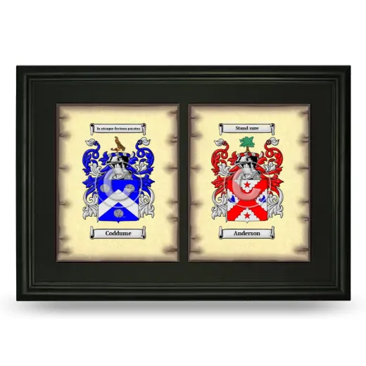 Double Coat of Arms Framed - Black