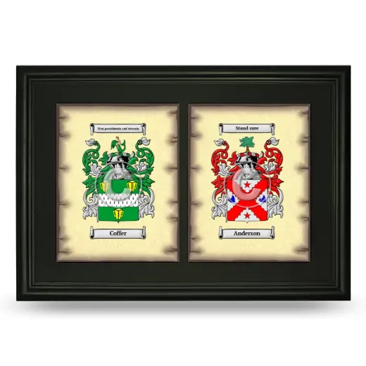 Double Coat of Arms Framed - Black