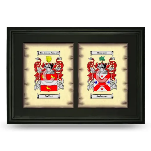 Double Coat of Arms Framed - Black