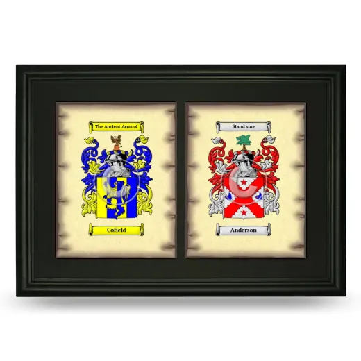 Double Coat of Arms Framed - Black