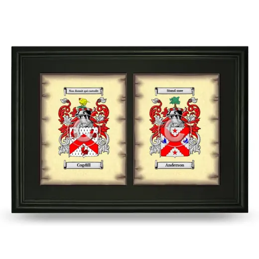 Double Coat of Arms Framed - Black