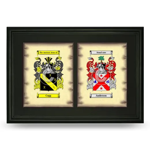 Double Coat of Arms Framed - Black