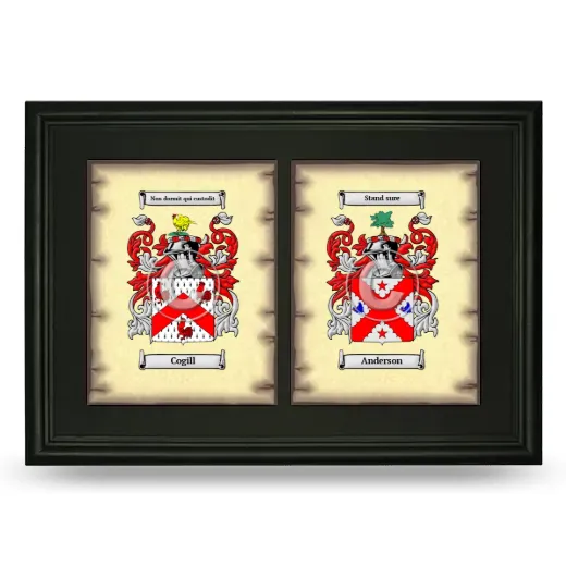 Double Coat of Arms Framed - Black