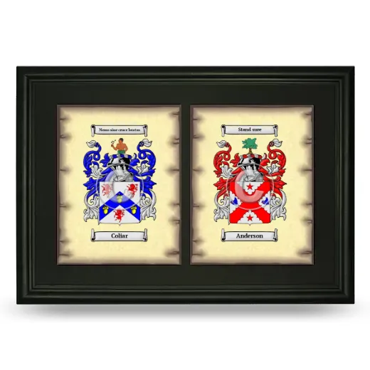 Double Coat of Arms Framed - Black