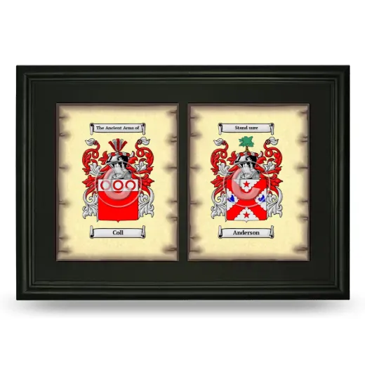 Double Coat of Arms Framed - Black