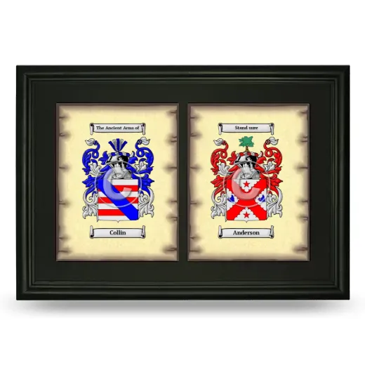 Double Coat of Arms Framed - Black