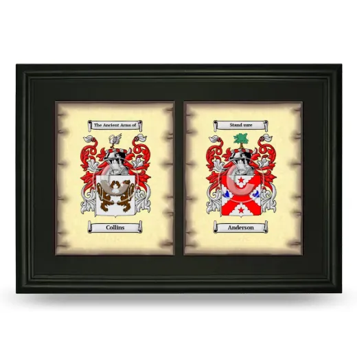 Double Coat of Arms Framed - Black