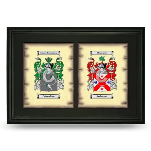Double Coat of Arms Framed - Black