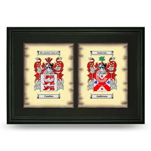 Double Coat of Arms Framed - Black