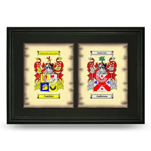 Double Coat of Arms Framed - Black