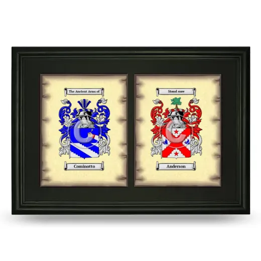 Double Coat of Arms Framed - Black