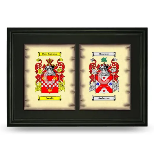 Double Coat of Arms Framed - Black