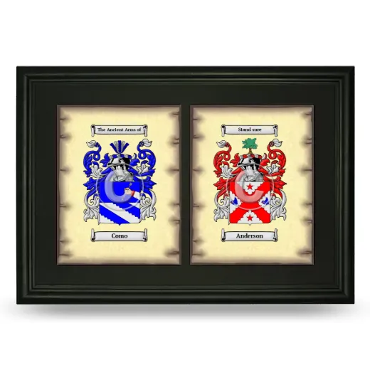 Double Coat of Arms Framed - Black