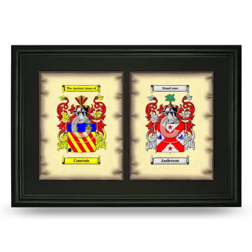 Double Coat of Arms Framed - Black