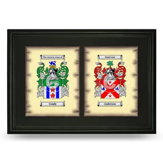 Double Coat of Arms Framed - Black