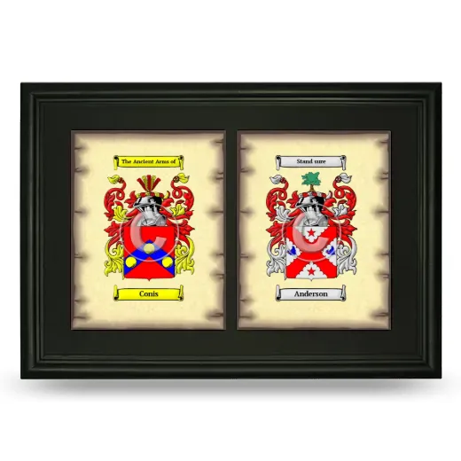 Double Coat of Arms Framed - Black