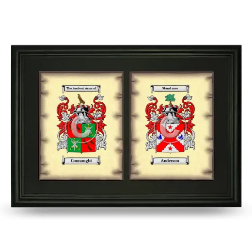 Double Coat of Arms Framed - Black