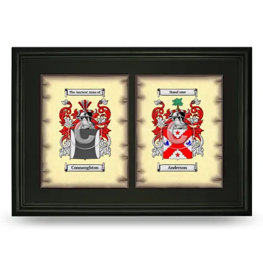 Double Coat of Arms Framed - Black