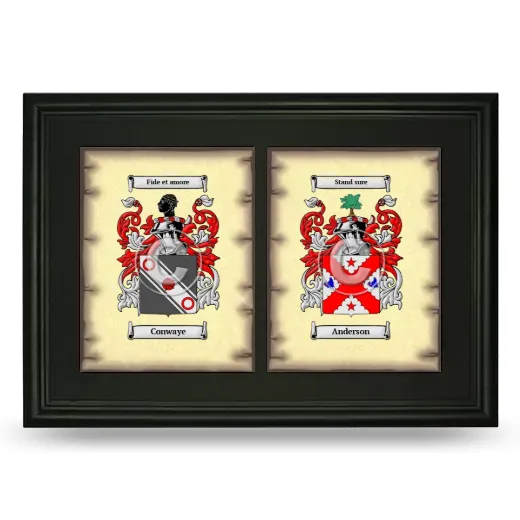 Double Coat of Arms Framed - Black