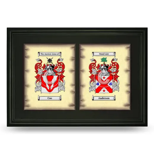 Double Coat of Arms Framed - Black