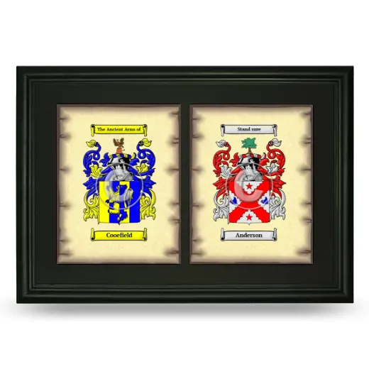 Double Coat of Arms Framed - Black