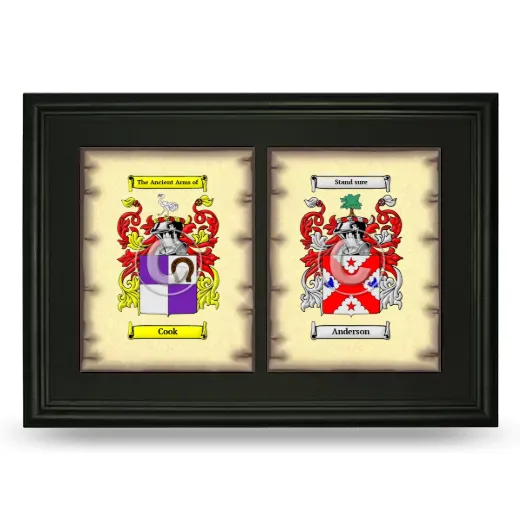 Double Coat of Arms Framed - Black
