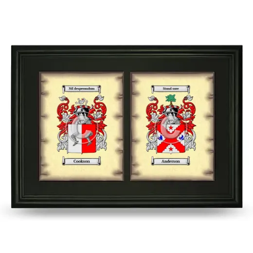 Double Coat of Arms Framed - Black
