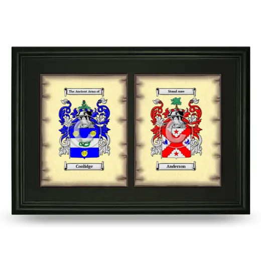 Double Coat of Arms Framed - Black
