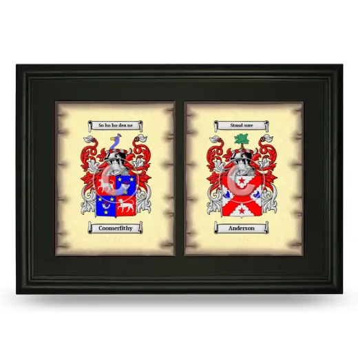 Double Coat of Arms Framed - Black