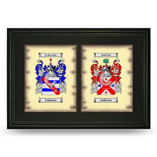 Double Coat of Arms Framed - Black