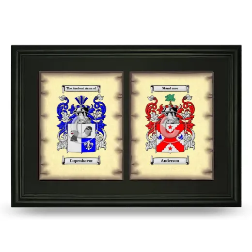 Double Coat of Arms Framed - Black